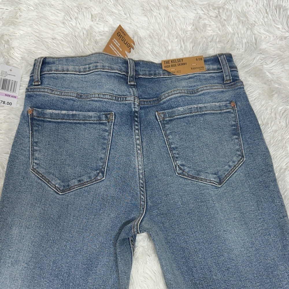 Kensie Women's Blue High Rise Skinny Jeans - Picture 3 of 11